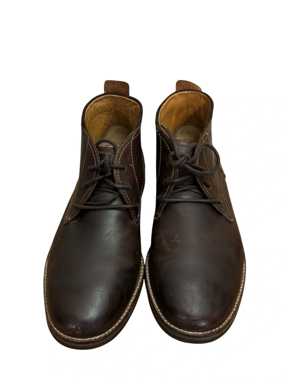 Cole Haan Ogden Stitch Chukka Boots Leather Brown Men Size US 9.5 M